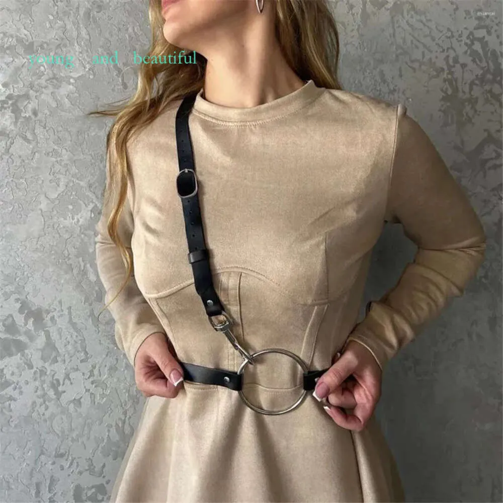 Gürtel Frauen Mode -Hosenträger PU Leder dekorativ einstellbarer Gothic Bondage Unterwäsche Anzug Accessoires 2894