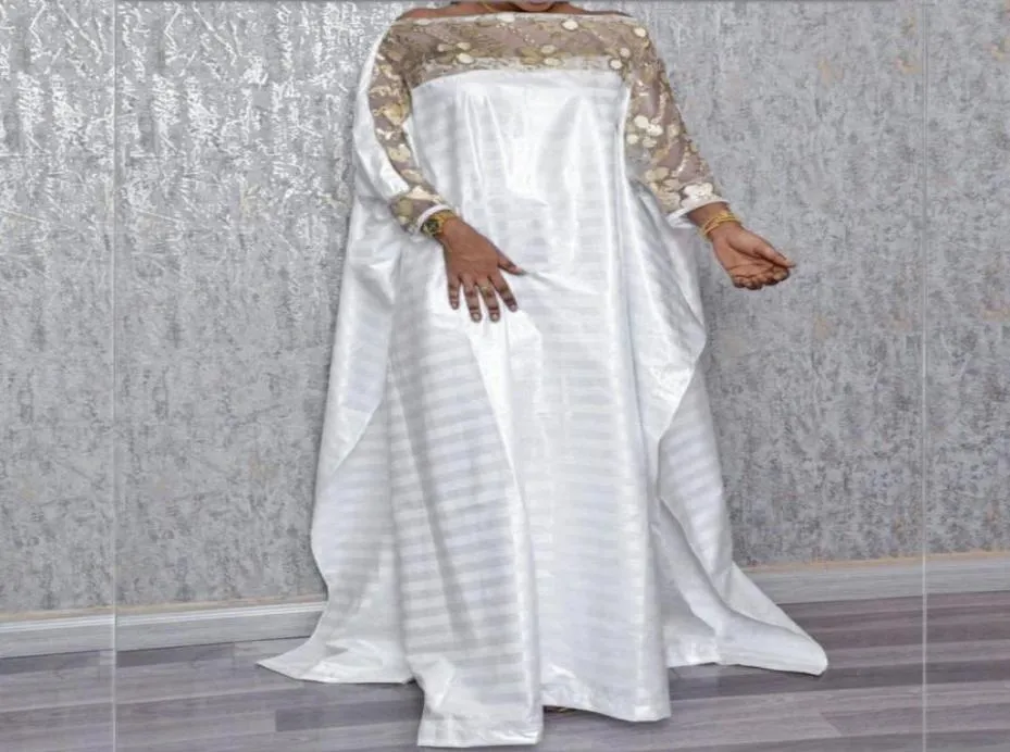 Повседневные платья S5XL African Women039s Sequined Maxi Dress Plus Fashion Plus Size Женщины -мусульманские летучие мышь