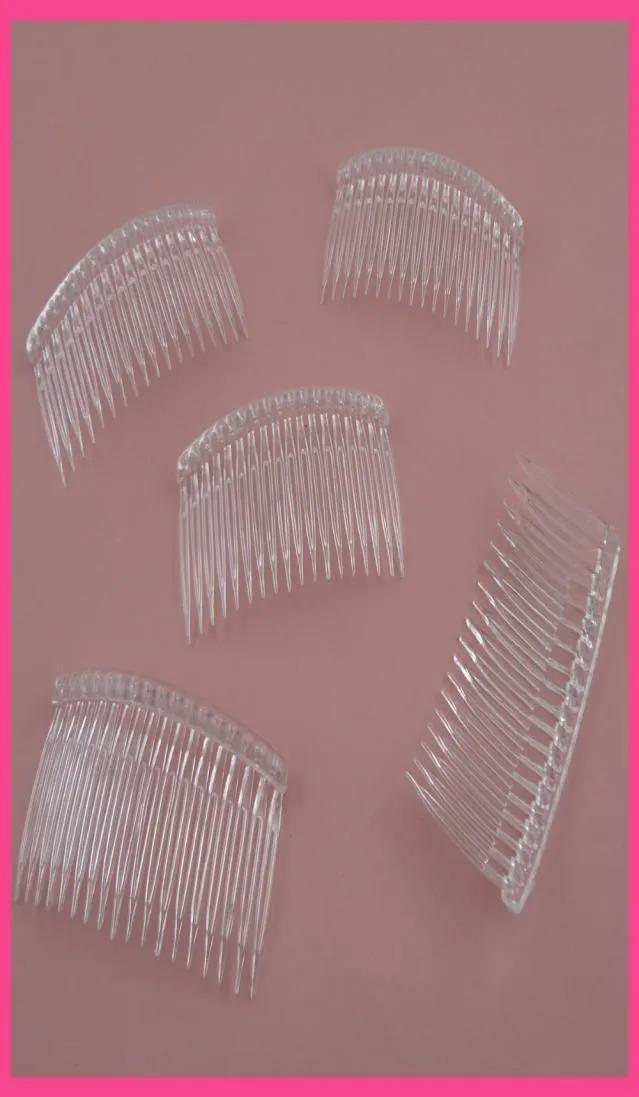 10pcs 90cm45cm 18teeth peigne latérale en plastique clair clair pour les accessoires de cheveux de mariée bricolage bijoux de cheveux faits à la main 8406823