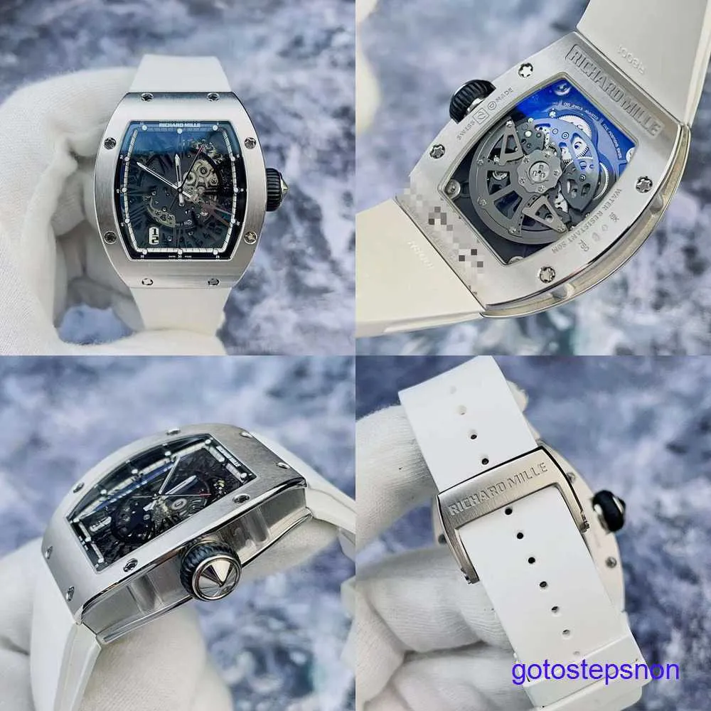Orologio da polso maschio RM RM023 Cavo vuoto 18K Platinum Platinum Tipo di orologio da uomo meccanico automatico