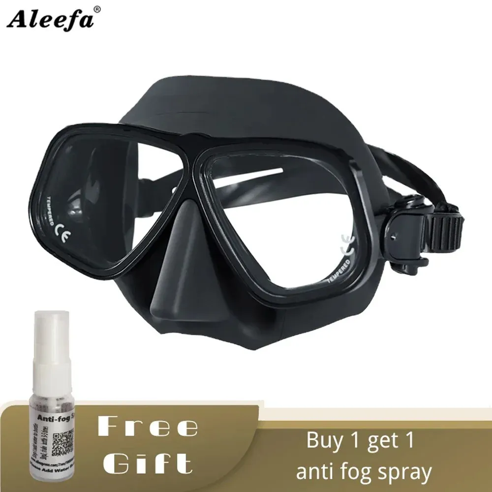Gratis duikgezicht masker opblaasbare kit anti -mist volwassen freedive brils opblaasbaar zwembril 240506