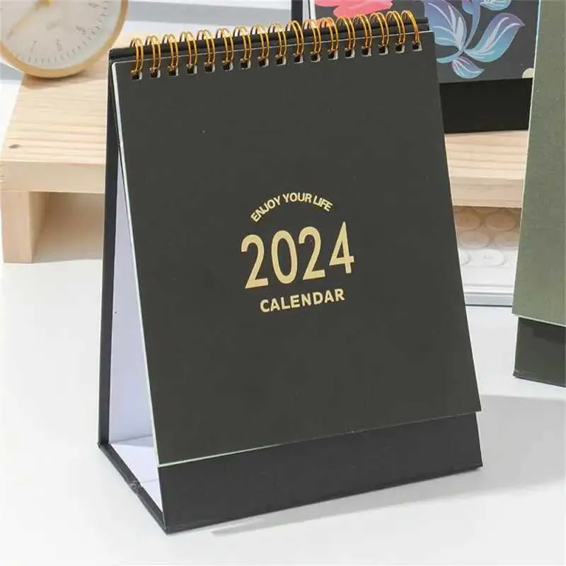 Kalender Englisch Planungskalender leicht zu erinnern 2024 Morandi Color Self-Discipline.Kreativer Kalender mit Multifunktionsdruckprodukten
