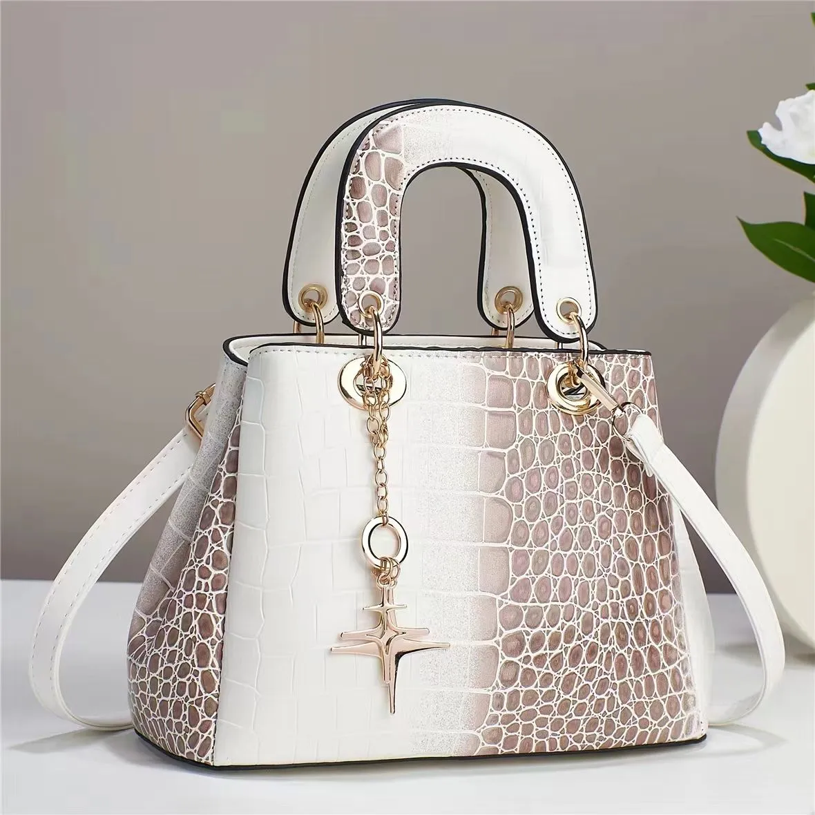 Patent Leather Black Shoulder Bag Croosbody Handbag for Women Designer Purses