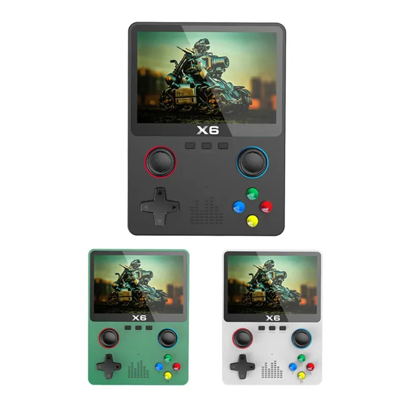 X6 3,5 polegadas IPS Screen Handheld Game Player Dual Joystick 11 Simuladores GBA Console de videogame para crianças Presentes DHL