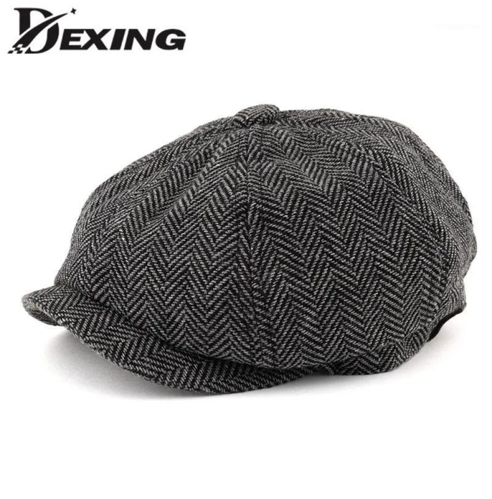 Boinas homens octogonais grandes tamanhos de areia gatsby tweed tap sboy masculino boingo pico belers hat spring women hats19918270