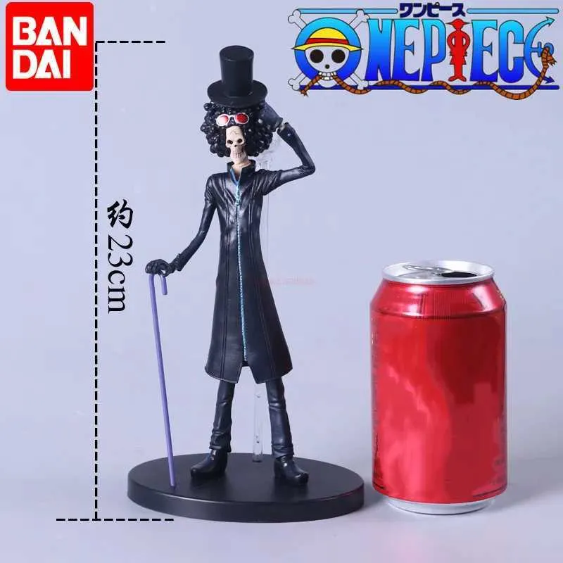 Action Toy Figures 16/23CM One Piece Anime Figure Brooke Black Series Model Dolls PVC Action Figure Collection Decoration Kids Birthday Toys Gifts T240506