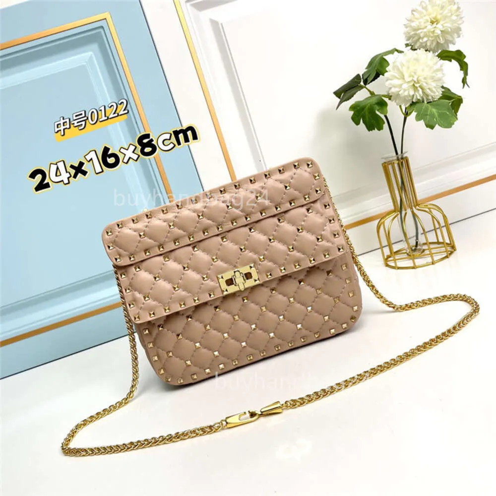 Hoogwaardige tassen vuelentino crossbody tas designer ketting klinknagel Star Stud-stijl schapenvacht klein vierkante casual lock gesp. Een schouder dames US0K