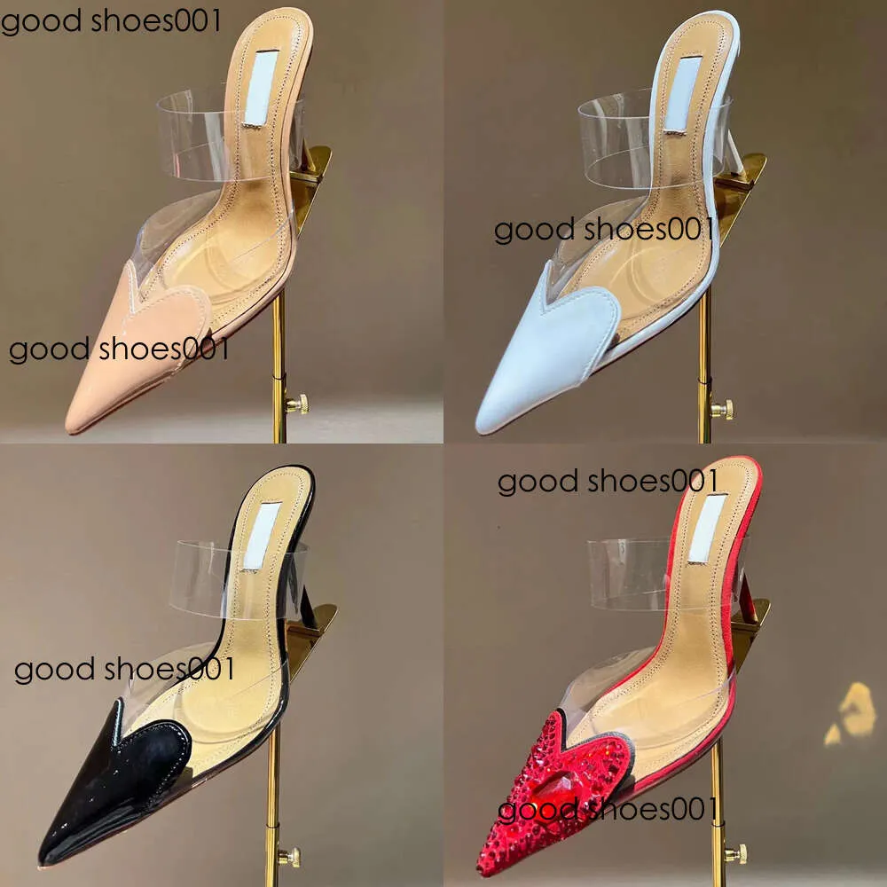 Şekilli aşk yüksek sandalet şeffaf pvcpointed ayak parmakları 10.5cm seksi moda stiletto topuk tasarımcı rinestone elbise ayakkabı kutu elbise fabrikası orinial baskı