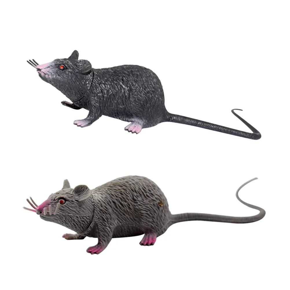 おもちゃマウスいたずらマウス現実的なラット偽のおもちゃおもちゃハロウィーンラットプラスチックシミュレーションライフらしいジョークトリックフィギュアテロ装飾プロップ猫