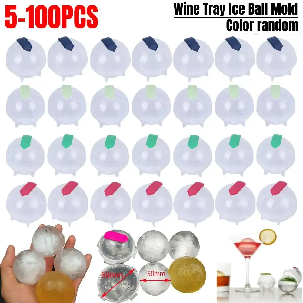 Outils 550pcs 5cm à balle ronde à balle glacée moule diy crème glacée en plastique moule à glace whisky plate de glace barre d'outil de cuisine accessoires