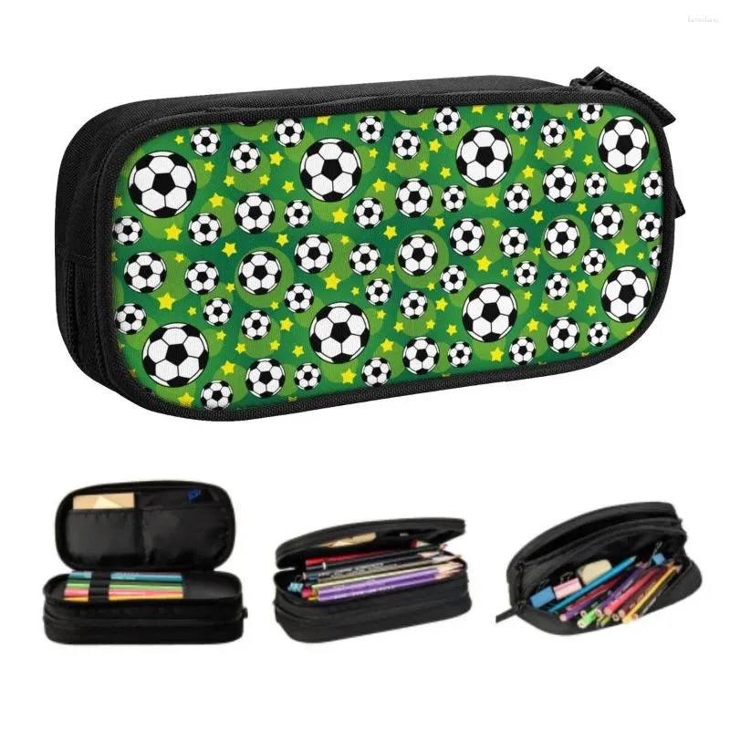 Пользовательский футбольный образец Kawaii карандашные чехлы девочка мальчик большой хранение футбольная площадка для спортивной сумки Студент Студент Студент Канцелярия