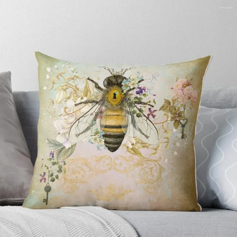 Kussenhoning bijen vintage portretstijl gooi herfst decoratie sofa cover decoratieve covers voor