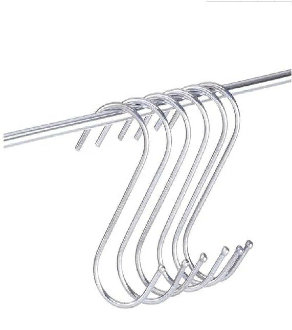 Rostfritt stål Praktiska krokar S Shape Kitchen Railing S Hanger Hook Clasp Holder Hooks For Hanging Clothes Handbag Hook KD18310495