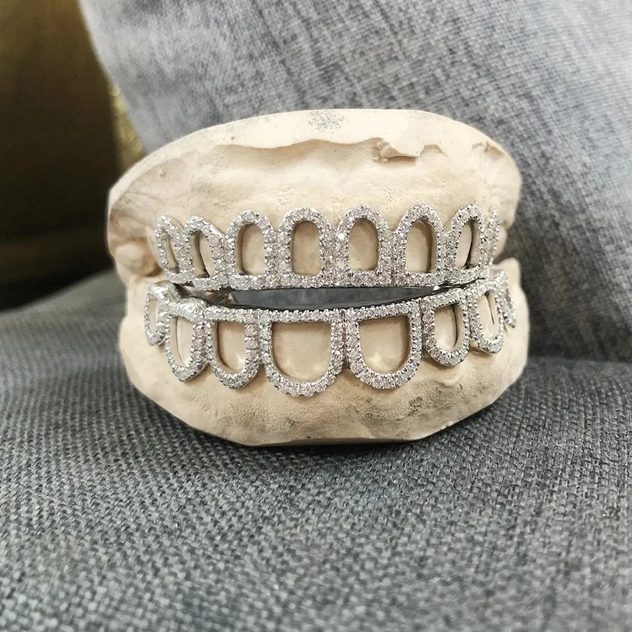 Hiphop tanden bovenste bodem grills tandheelkundige mond punk tanden caps cosplay rapper sieraden stuur tanden model naar US 240418