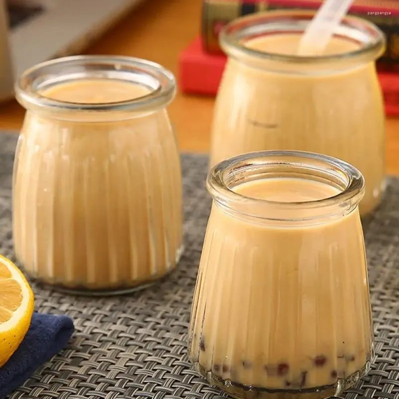 Opslagflessen yoghurt pudding glazen pot mini mousse drinkfles met deksel zelfgemaakte dranken sap melkcontainer