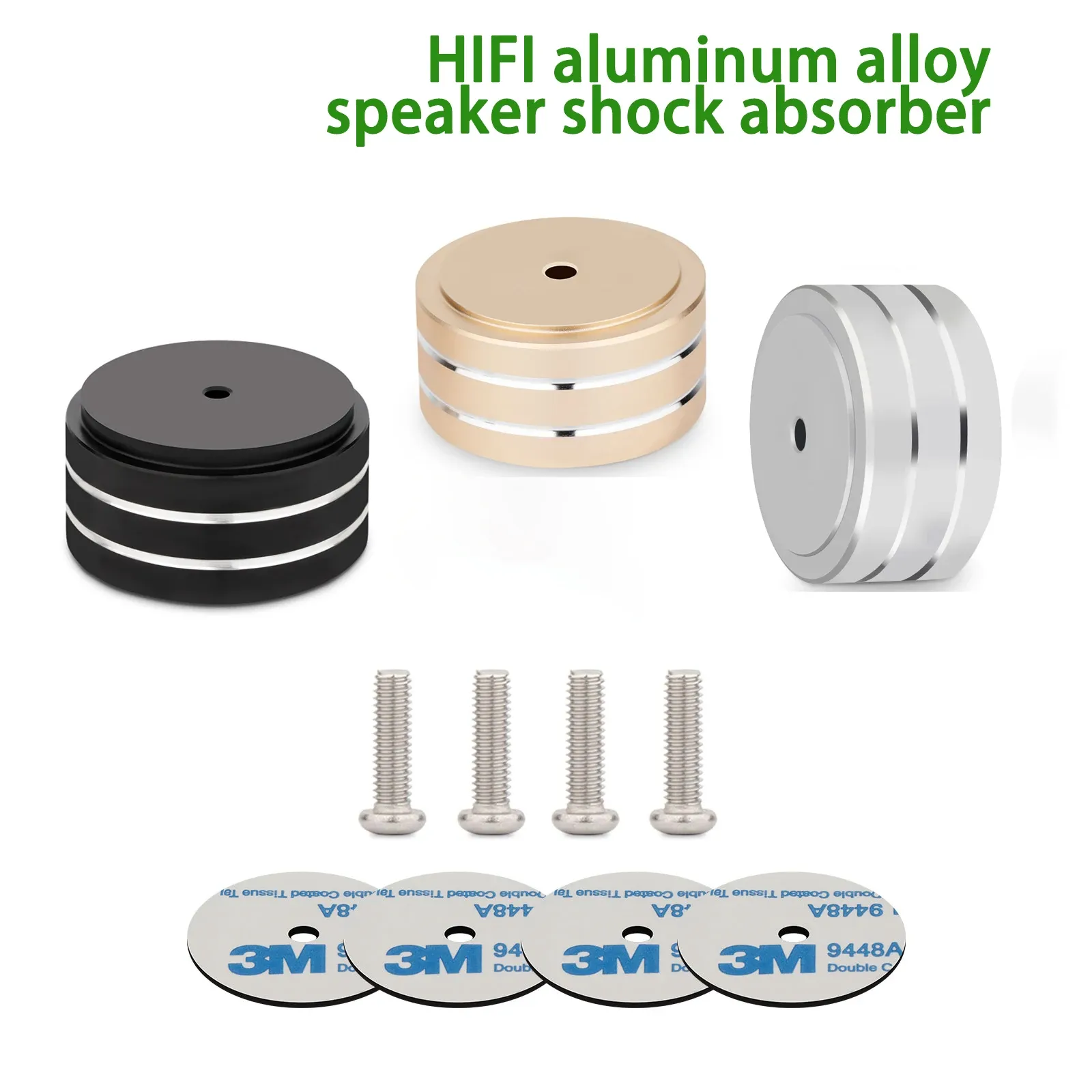 Suporte 4pcs com pés giratíveis de alumínio HIFI Isolamento de alumínio HIFI Pés de alumínio alto -falantes de picos de áudio amplificador/alto -falante/plataforma giratória