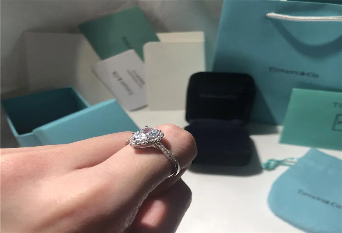 Anelli interi Soleste Pere a forma di anello Love Gift Designer Luxury Jewelry 925 Sterling Silver Rose Gold Engagement Wedding con B8707240