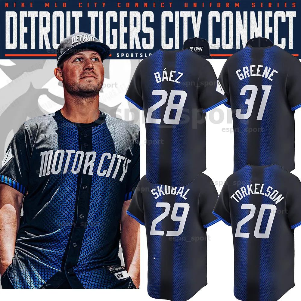 Tigres 2024 Ciudad Connect Jerseys 24 Miguel Cabrera Béisbol Jersey Javier Baez Spencer Torkelson Riley Greene Tarik Skubal Jack Flaherty Akil Baddoo Parker Meadows