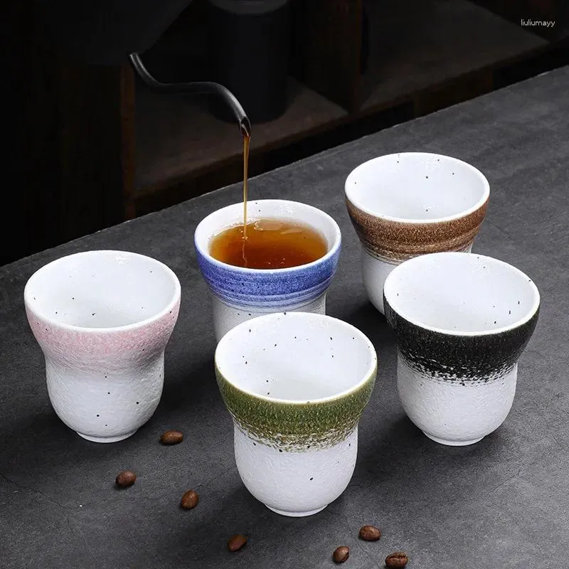 Tasses Saucers Nordic Style Espresso tasse créative rétro japonais fait à la main Stoare Tea Master Céramique