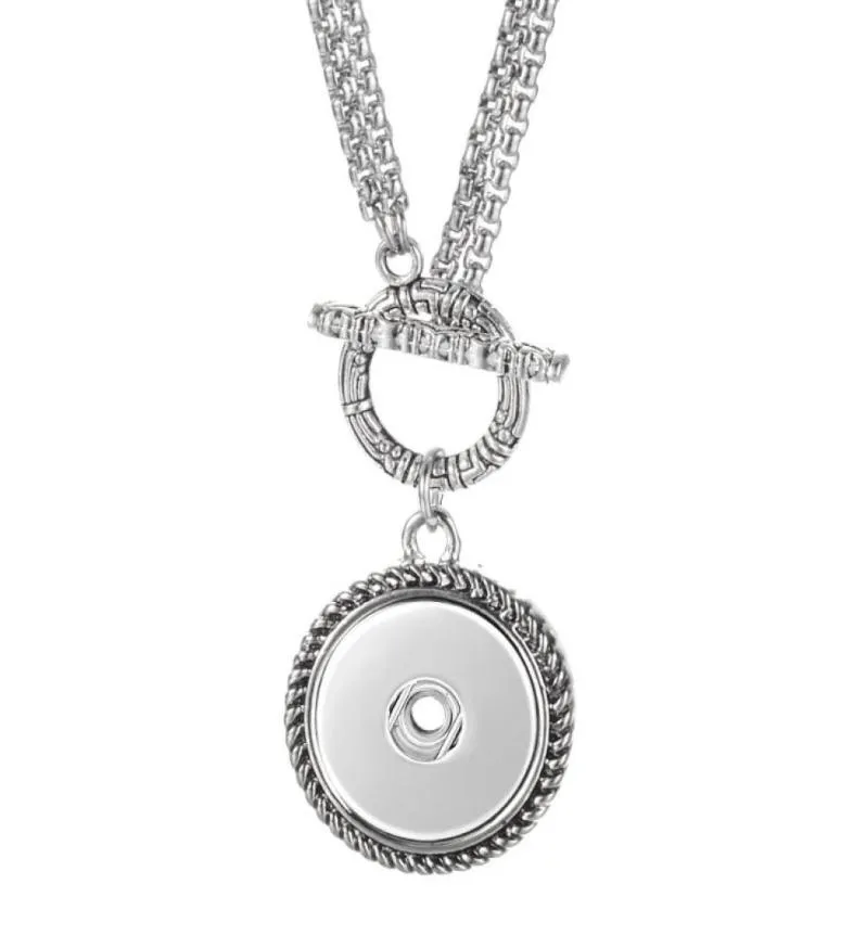 Colliers pendants Chaîne en acier inoxydable VOCHENG Collier à bascule bijoux de gingembre interchangeable pour les charmes NN72197480678