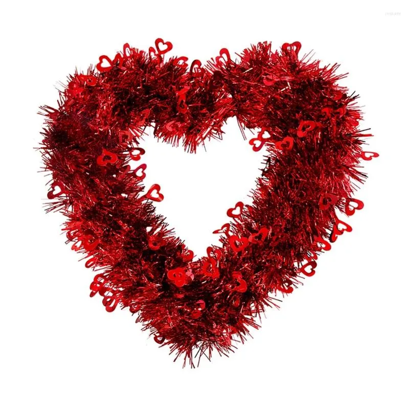 Декоративные цветы 30 см красные любовь сердце венок для свадебного душа в день святого Валентина