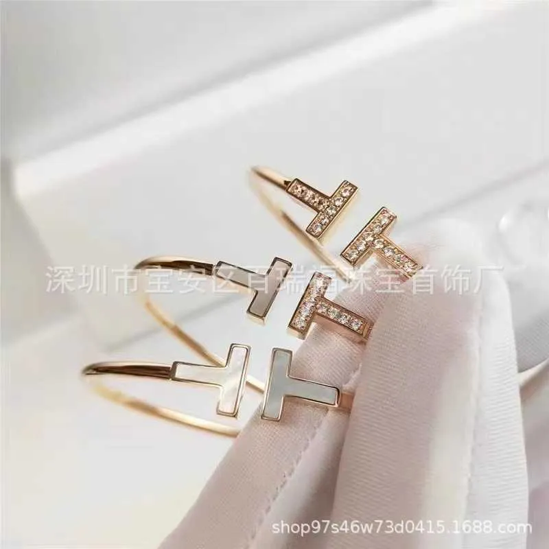 Femmes Bracelet exclusif pour montrer Love Pure Silver Double Bracelet Womens Blanc 18K Rose Small