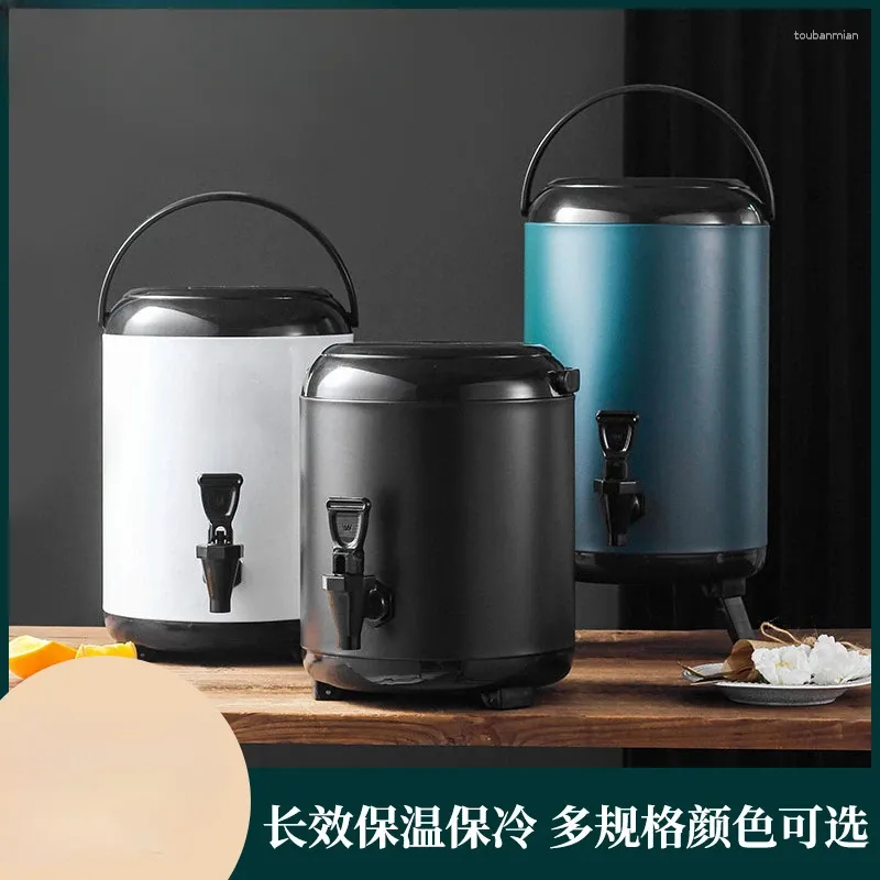 Küche Aufbewahrung Edelstahl kommerzielle Wärmeisolierung Backfarbe Farbe Milk Tea Eimer Kaffee Sojabuhe Special