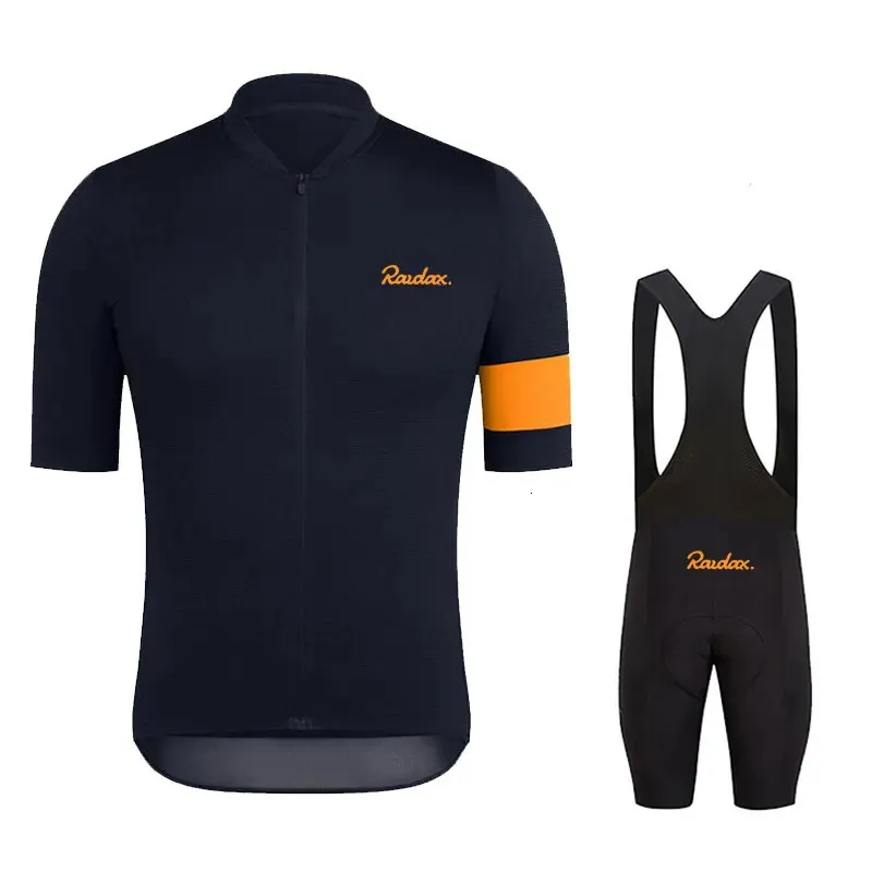 Raudax -Männer Kurzarm -Trikot Sets Ropa Ciclismo Hombre Sommer Radfahren Kleidung Triathlon Labber Shorts Anzug Bike Uniform 240506