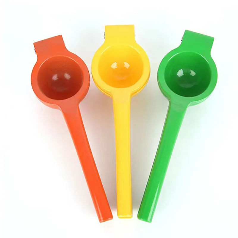 Tryck på manuellt handtag juice squeezer fruktverktyg mini aluminium legering orange citrus juicer granatäpple citron squeezers kök tillbehör jy0676