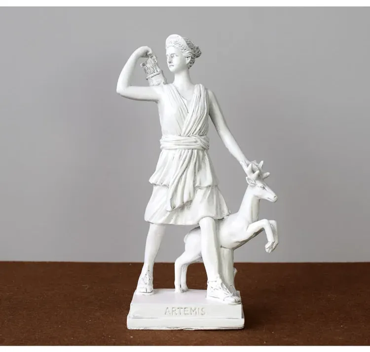 ミニチュア樹脂フィギュアメンタル心理学サンドテーブルゲームボックスコートセラピー月の女神アルテミス、狩猟女神の女神アルテミス