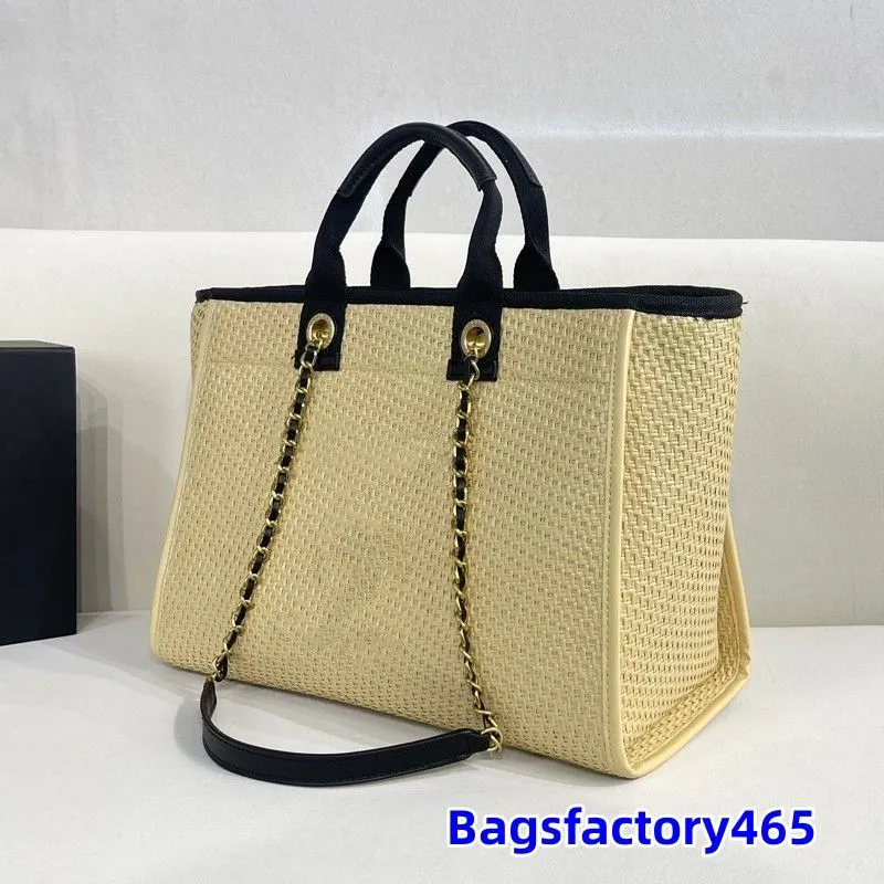 Chanei Summer Fashion Tote Tote Torka na ramię Top Designer Torba CC Can Pearl Duże torebki plażowe z paskiem łańcuchowym Portfel zakupów