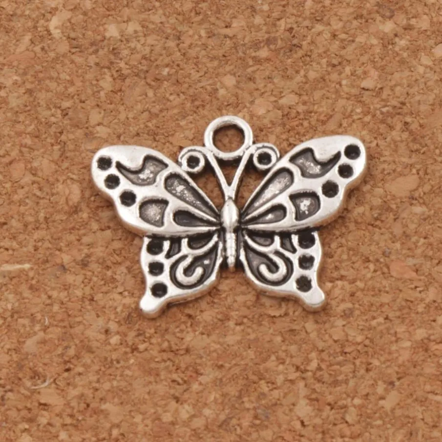 White Peacock Anartia Jatrophoe Butterfly Charm Beads 100 шт.