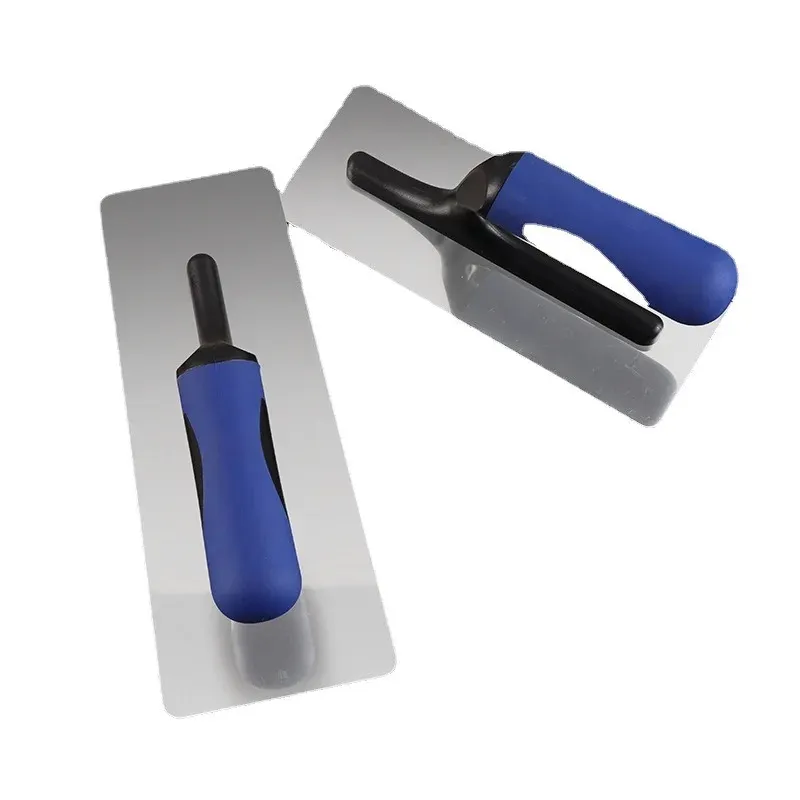 20/8 cm de acero inoxidable con mango de plástico azul de hormigón de hormigón flotante para la herramienta de limpieza de la construcción