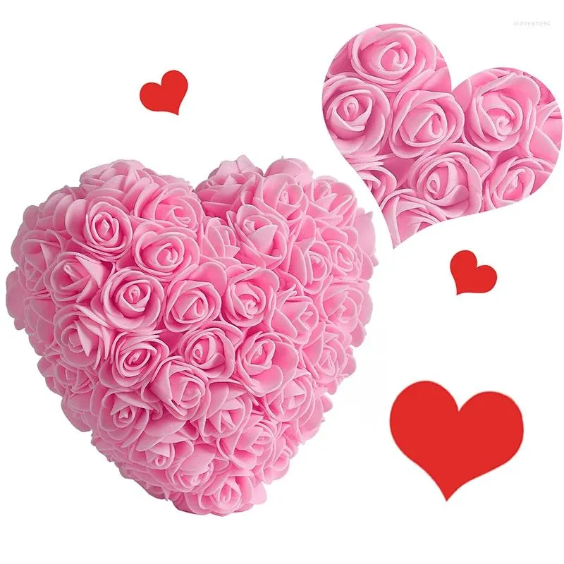 Flores decorativas Rose Love Gift Box Artificial Flower Wedding Marria