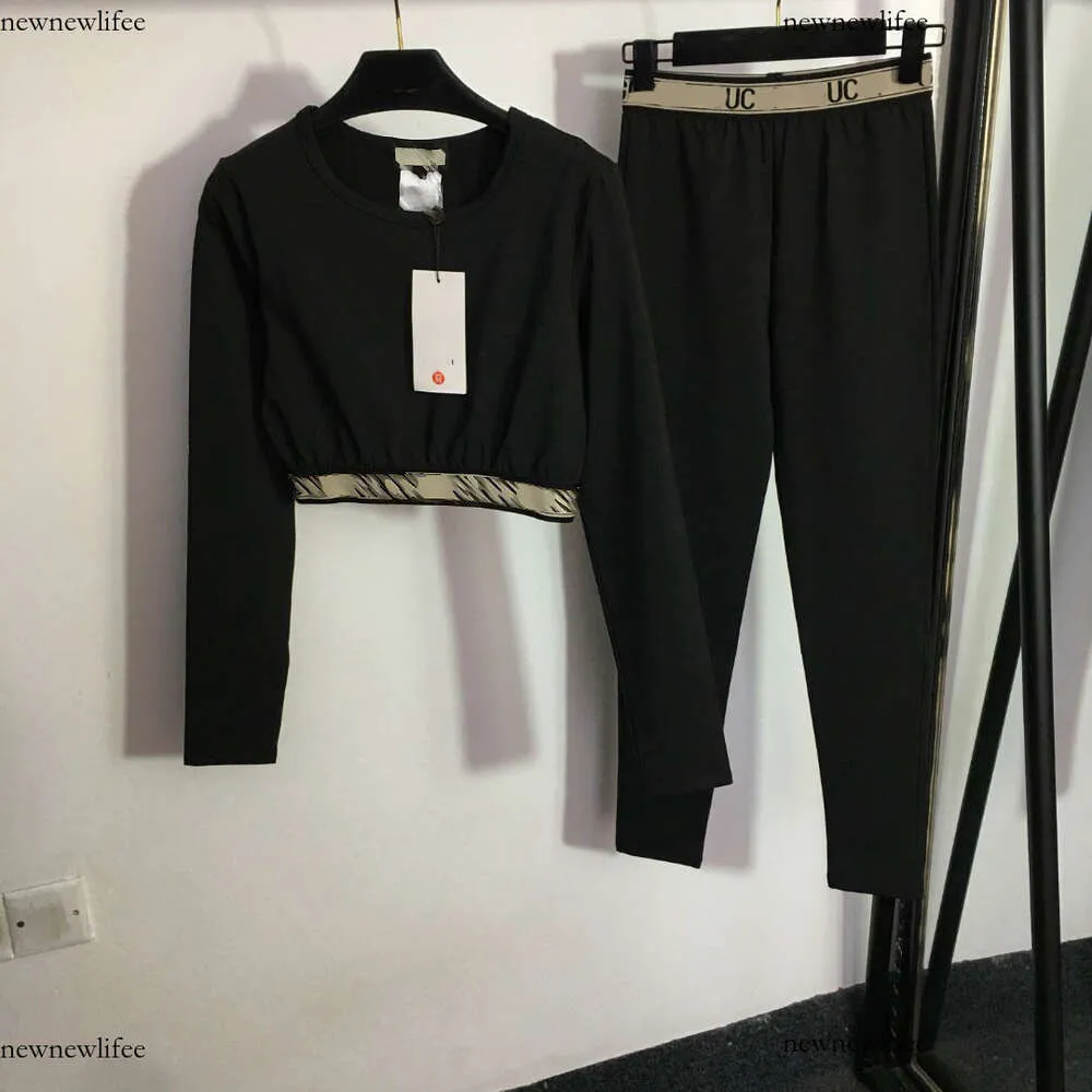 Tasarımcı Trailtsuit Kadın Marka Kadın Giyim Yaz Yoga İki Parça Set Moda Mektubu Logo Woking Bayanlar Uzun Kollu Gömlek Kız Pantolon Mayıs 06
