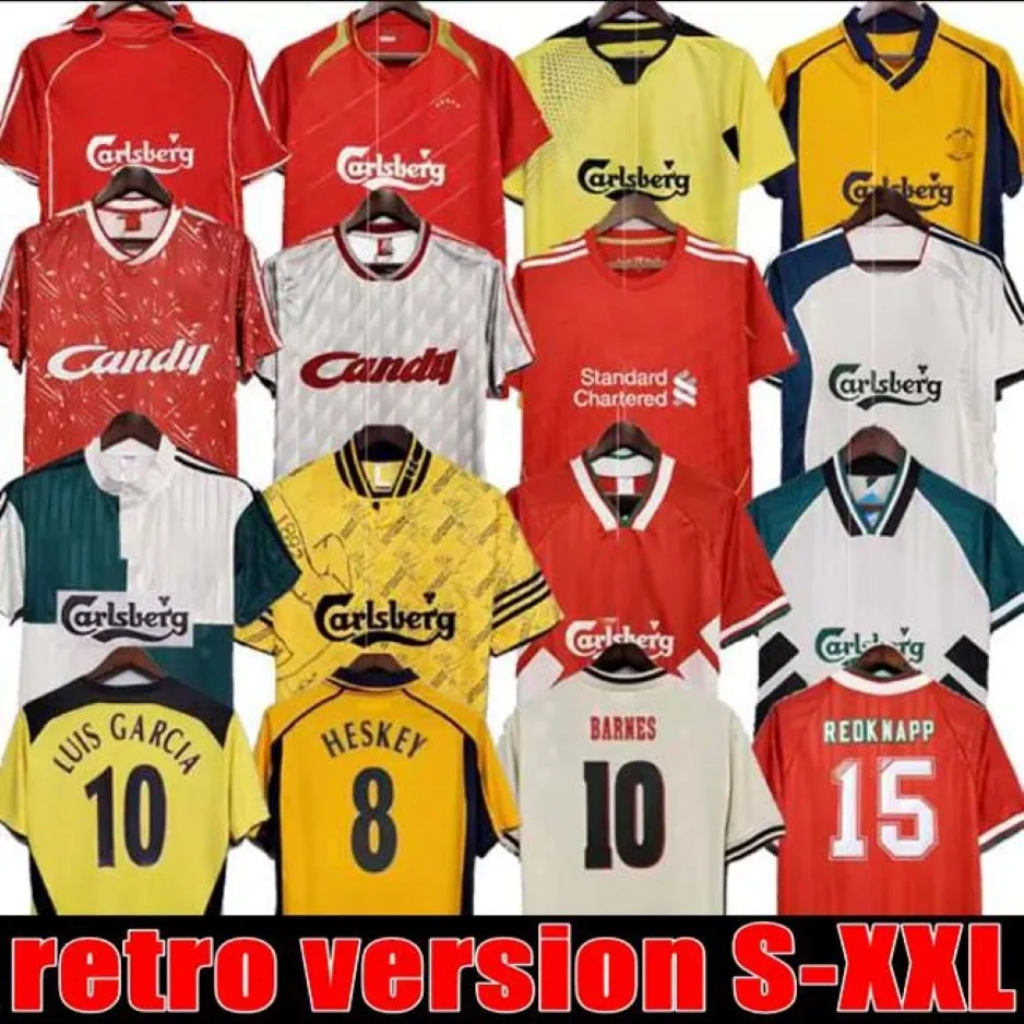 04 05 Retro Futbol Jersey Gerrard 1982 Fowler Dalglish Futbol Gömlekleri Torres 1989 Maillot 06 07 Barnes 08 09 Rush 97 95 96 93 McManama 227o