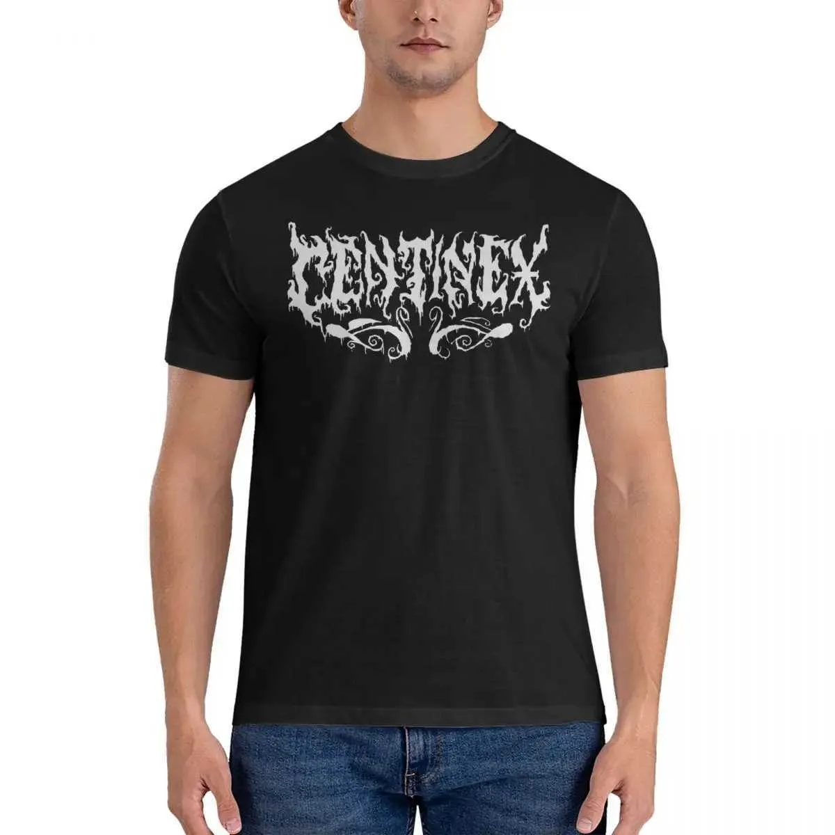 T-shirty męskie Centinex Szwedzki death metalowa t-shirt męska Czysta bawełniana koszulka w stylu vintage O-Neck M-ofbid Anioł T-shirt krótkie rękawowe letnie dressl2405