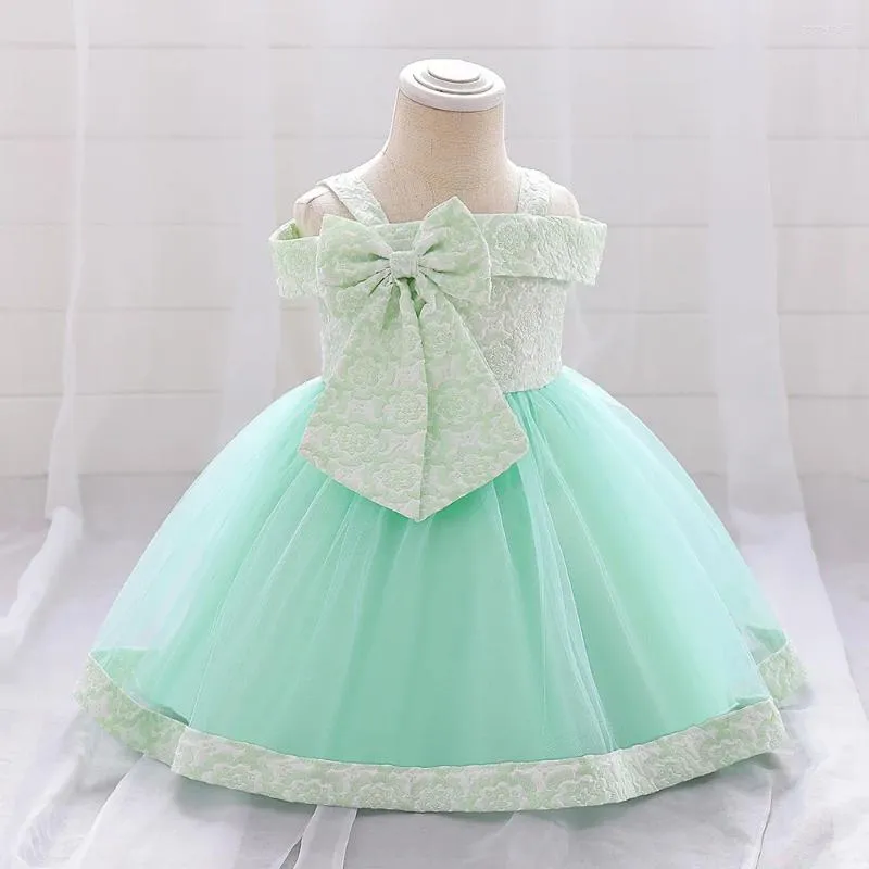 Girl Dresses Summer Green Party per bambini Bambia da bambino Weekend Princess Tulle Gown Childre