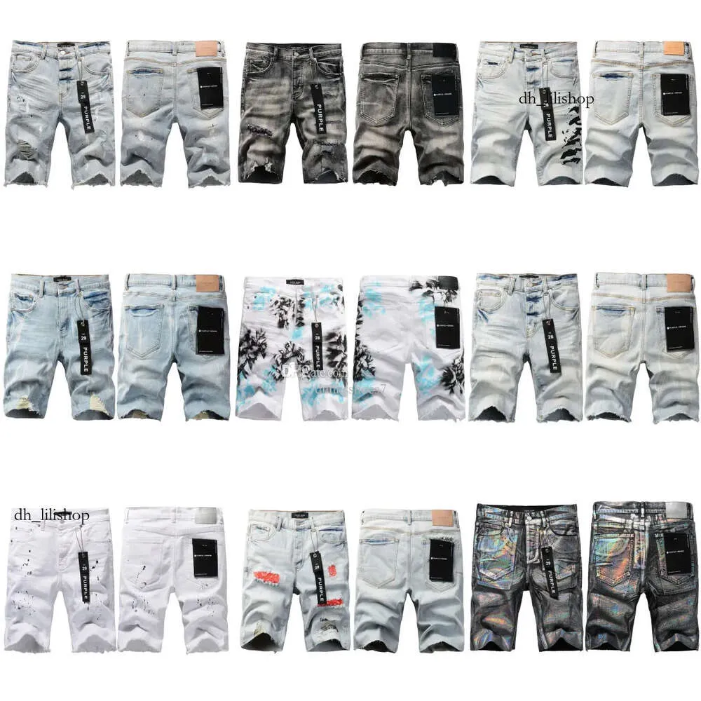 Brand shorts roxos jeans roxos jeans curtos jeans designer masculino shorts casuais motociclista slim short short shorts de grife empilhados 8226