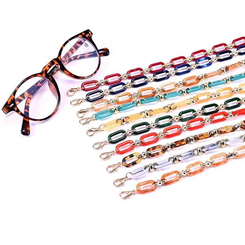 Brillenketens glazen kettingen voor maskers vrouw nekriem acryl mode luxe bril zonnebril zonnebril houder spektakel ketting lanyard