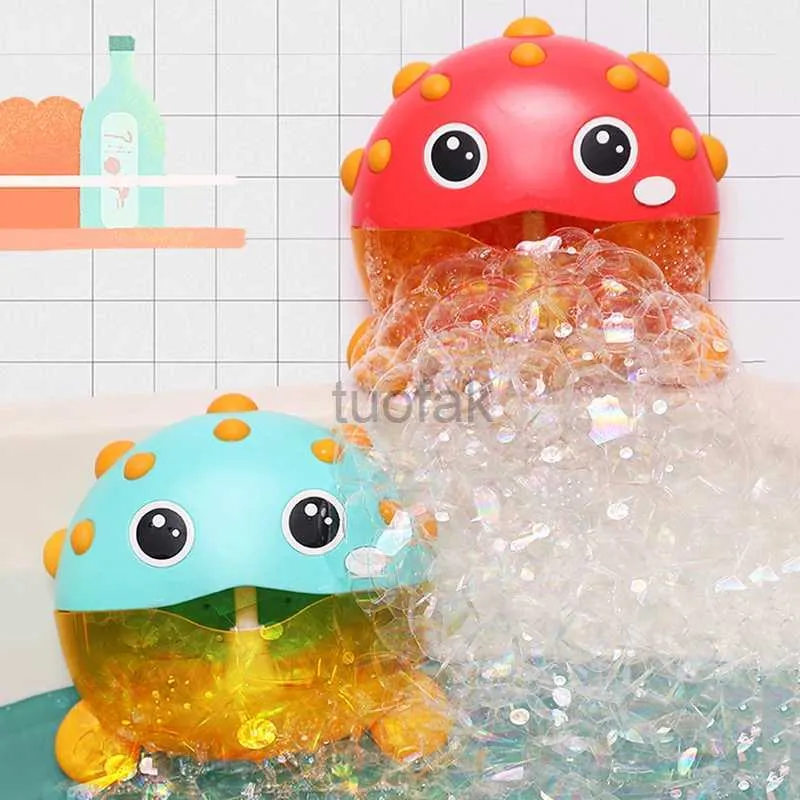 Toys de bain Baby Bath Bubble Marker Machine douche jouet électrique automatique avec musique animaux mignons salle de bain baignoire de bain pour les enfants d240507