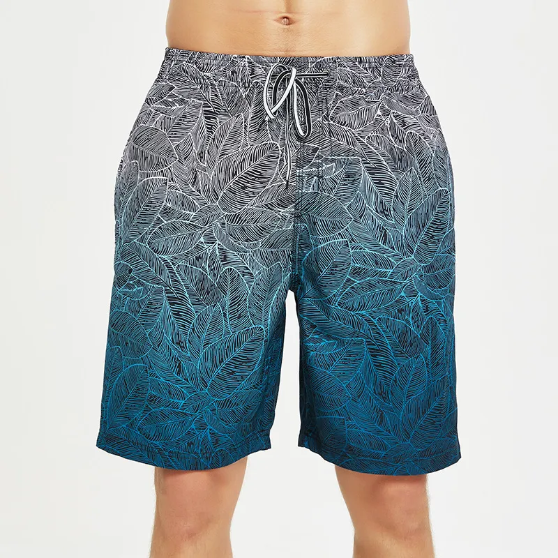 Шорты для мужчин плюс большие шорты на половину длины быстрые сушки пляжного серфинга градиент цветные пляжные брюки мужские плавающие сундуки