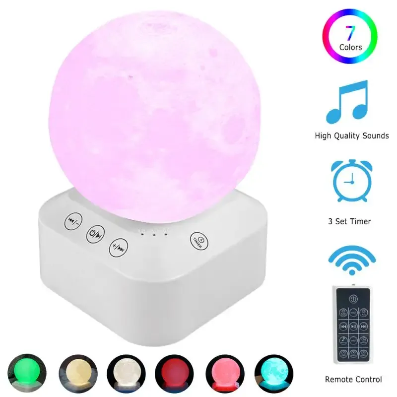 Albums White Noise Hine Sleep Colorful Light Music Sleep Aid Therapy Sound Hine for Baby Adult Night Light Volume Remote Control