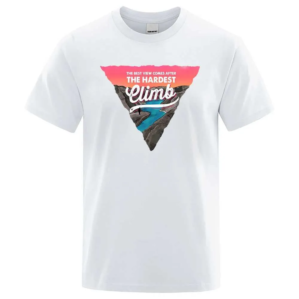 Camisetas masculinas Triângulo invertido Padrão de letra masculina Criatividade solta TOPAS TOPS DE MATHA CASual de Moda Casual Casual de Algodão Casual H240506