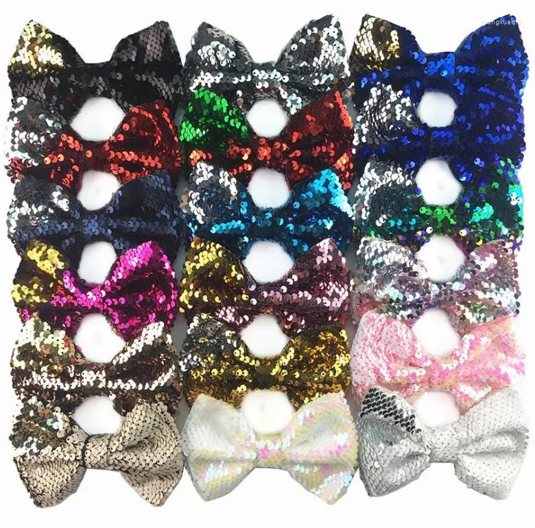 Accessoires de cheveux Big Sequin Hairbows Girls Boutique Bows For Bandbands Hairclips Kids Christmas Cadeaux 20pcs / Lot