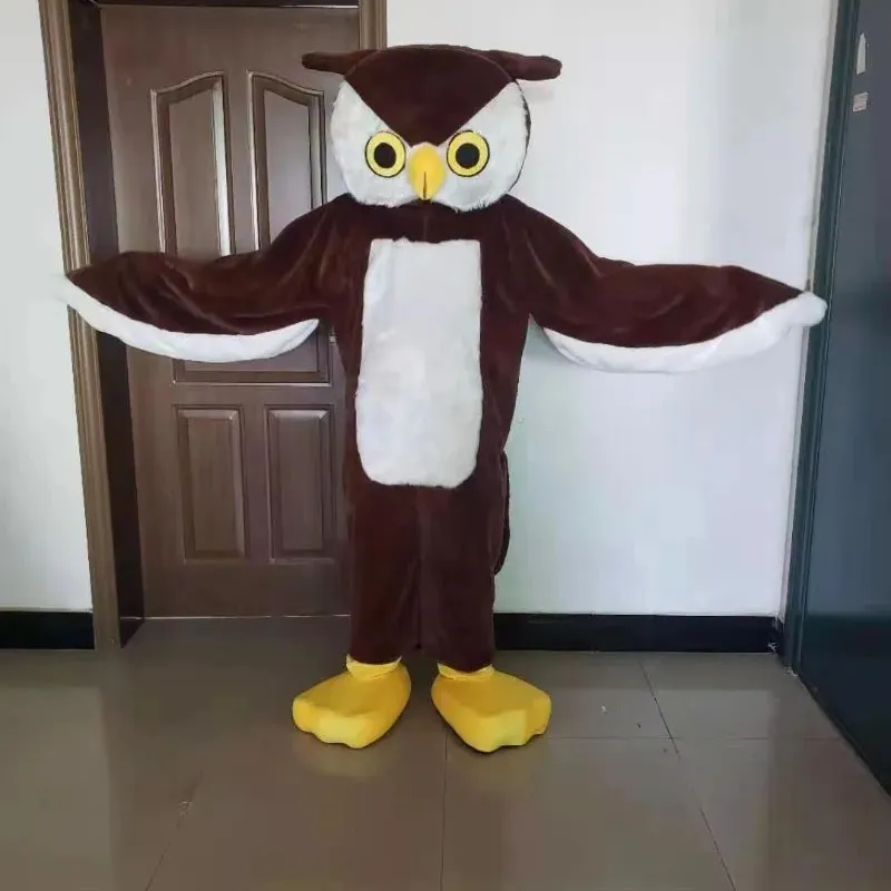 2024 Halloween Owl Mascot Costume Event Promotional Accesstes Fancy Costume Personnalisation Furseuit Caractère Costumes Adulte Taille