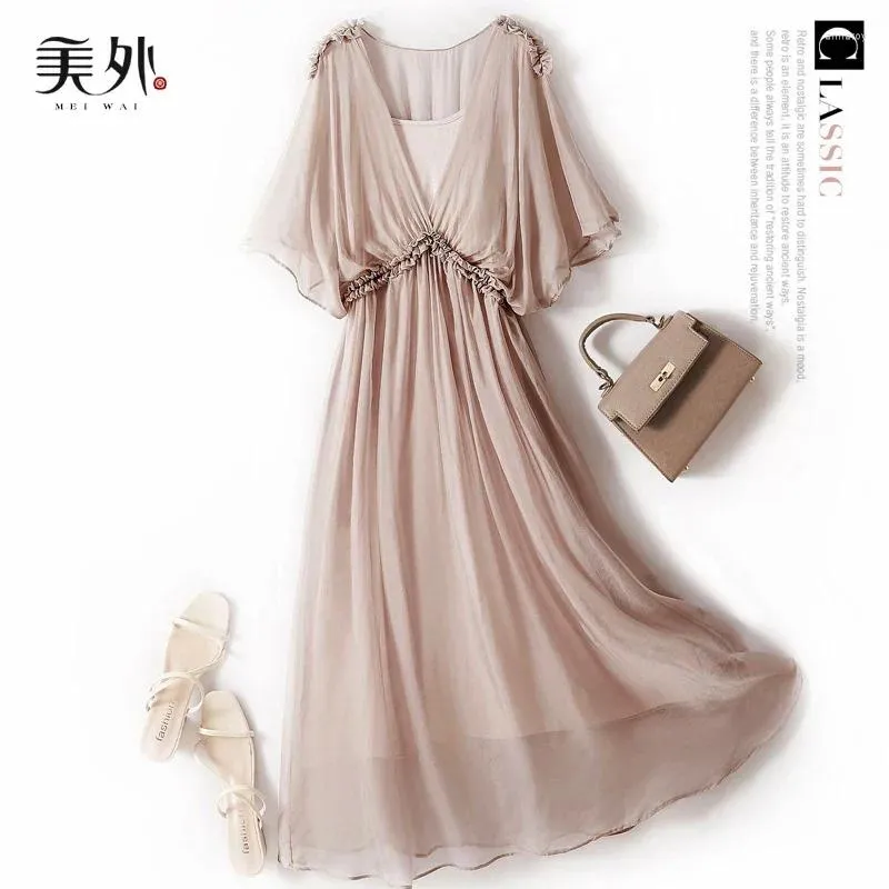 work from beach dress Butterfly Dress - Pink & Gold