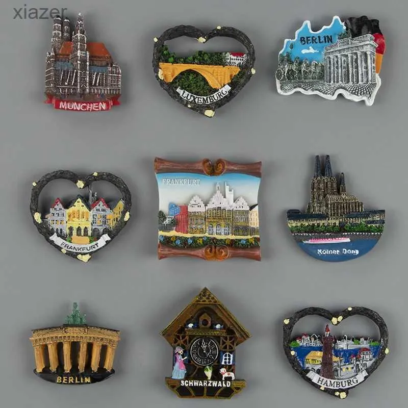 Magneti frigoriti adesivi tedeschi refrigerante berlinio di francofurt architettonico tourismo souvenir adesivi magnetici 3d lussemburgo mun wx