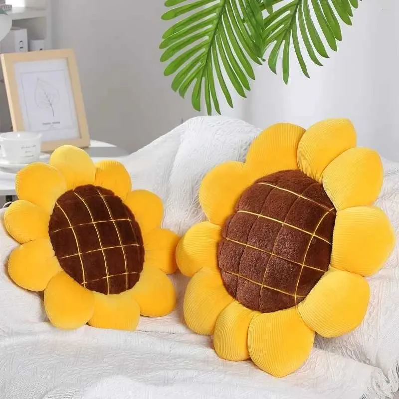 Coussin / décoration décorative du tournesol coin coussin de coussin de coussin tapis de coin salon pour les enfants de chambre à coucher pour adulte coussin de lecture de fleur