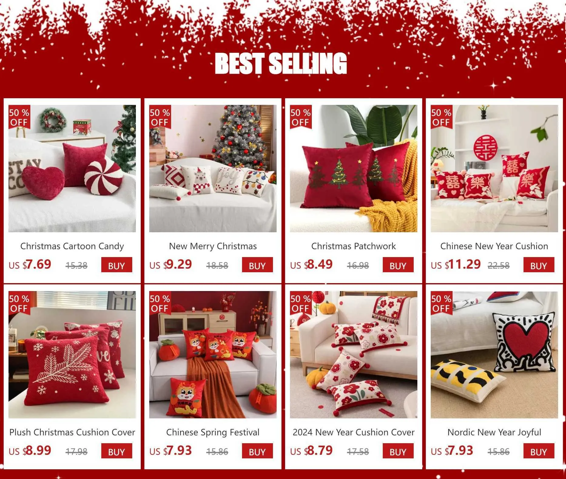 DHgate Cozy Knitted Nordic Christmas Cushion Covers for Festive Winter Home Decor Home Garden